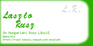laszlo rusz business card