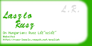 laszlo rusz business card